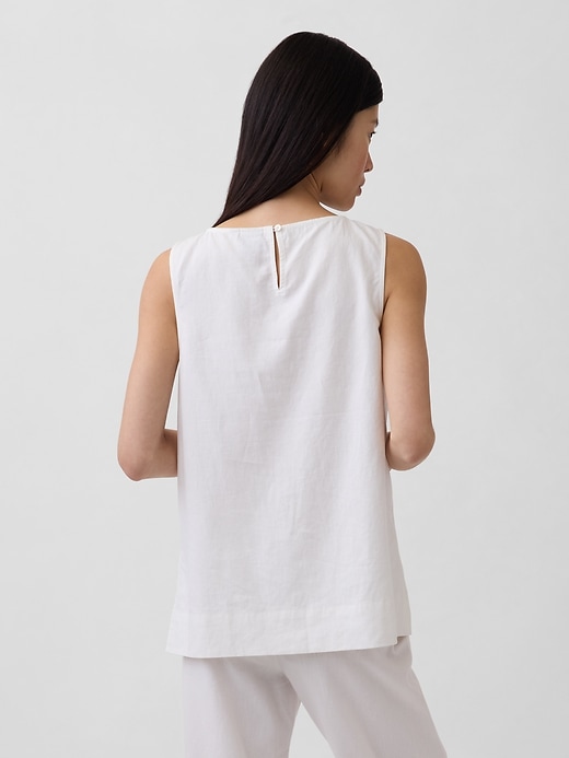 Image number 3 showing, Linen-Blend Shell Tank Top