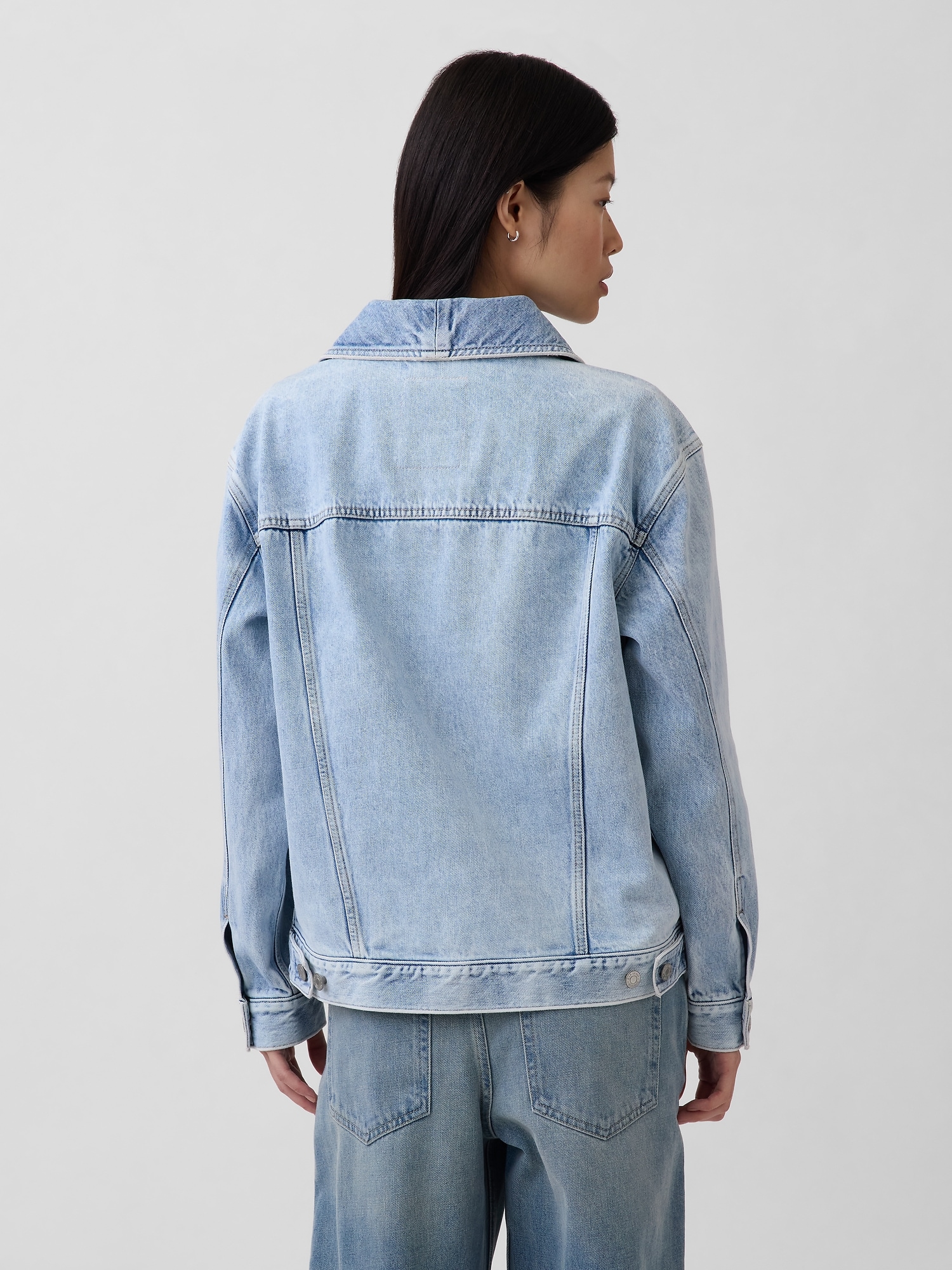 Denim Oversized Shawl Jacket