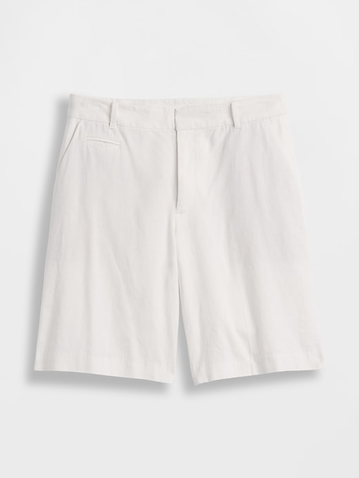 Image number 5 showing, 9" Low Rise Linen-Blend Trouser Shorts
