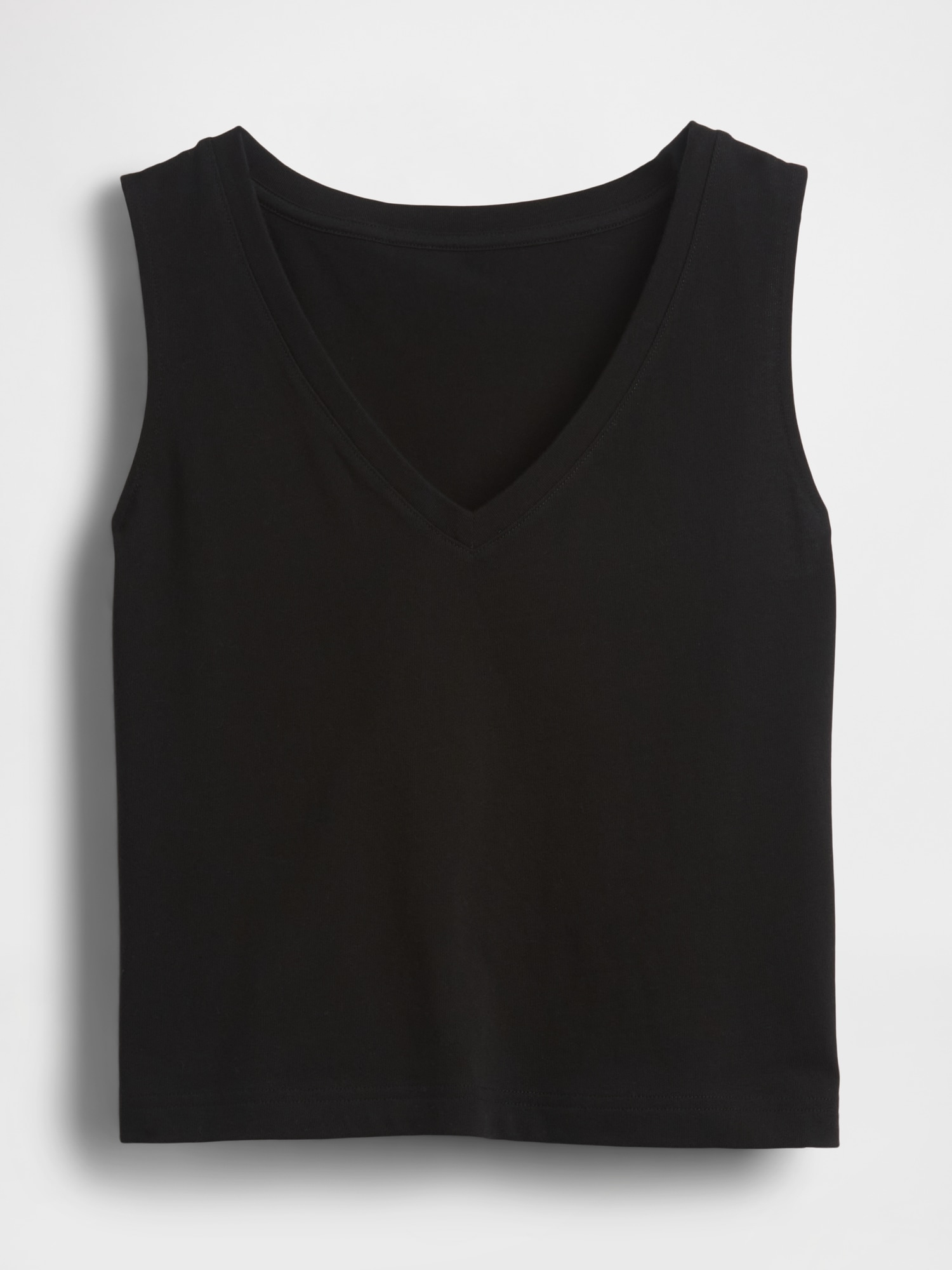 Женский топ Gap Knit Crop Tank Top, цвет: Чёрный — фото 4
