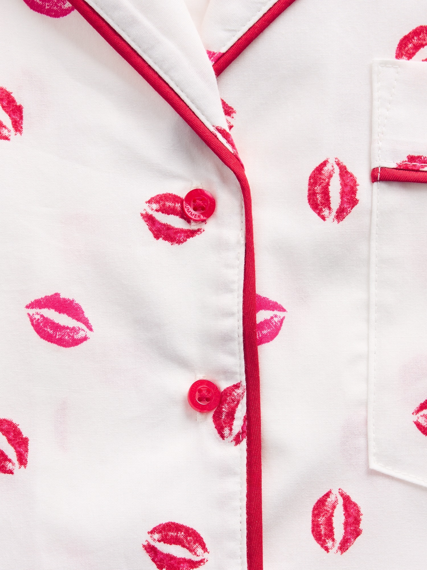 Женская рубашка Gap × Summer Fridays Relaxed Poplin Kiss PJ, цвет: Слоновая кость бежевый — фото 5