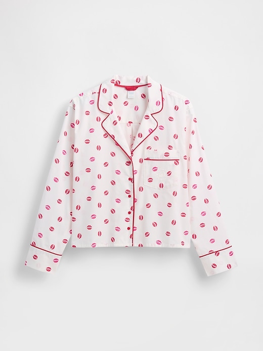 Image number 7 showing, Gap × Summer Fridays Relaxed Poplin Kiss PJ Shirt