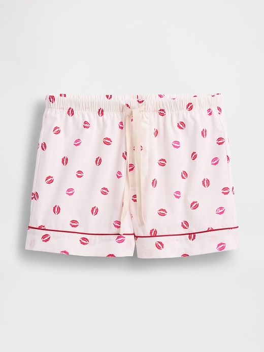 Image number 7 showing, Gap × Summer Fridays Poplin Kiss PJ Boxer Shorts