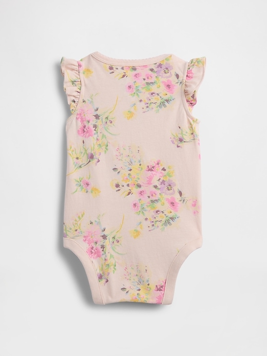 Image number 2 showing, Baby First Favorites Organic Cotton Flutter-Sleeve Bodysuit
