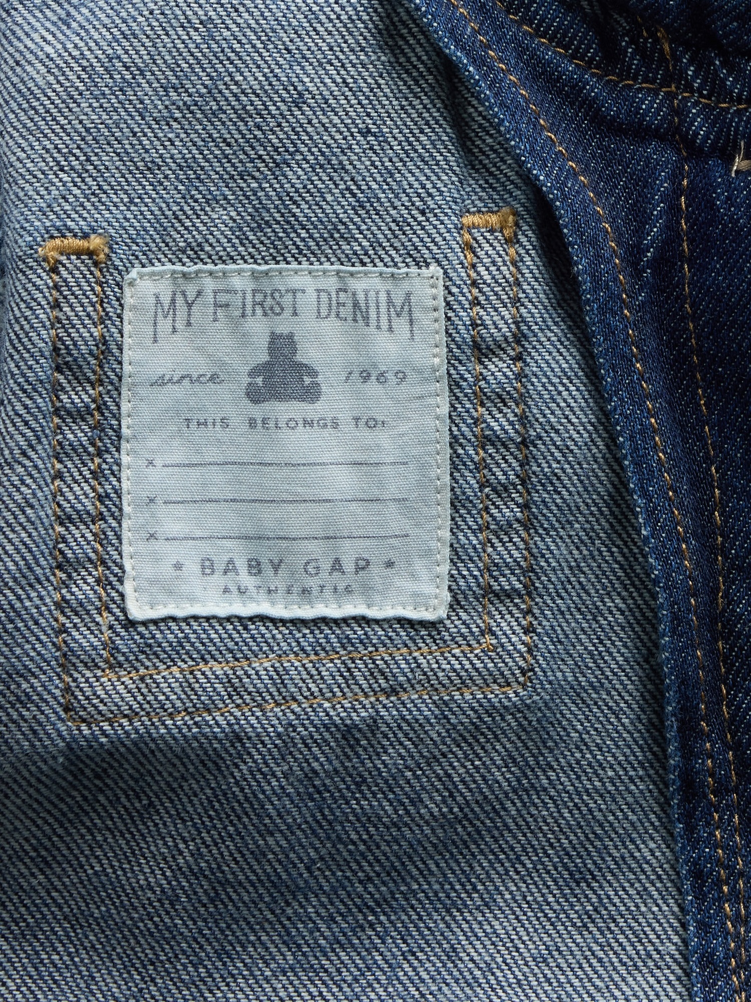 Детские куртки Gap Baby UltraSoft Denim Hooded Jacket — фото 3