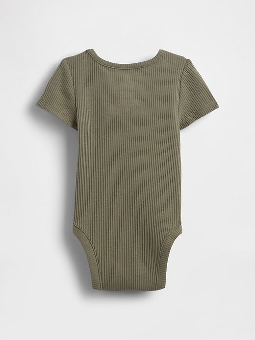 Image number 2 showing, Baby First Favorites TinyRib Henley Bodysuit