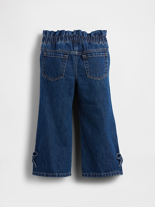 Image number 2 showing, Baby & Toddler Bow Split-Hem Stride Jeans