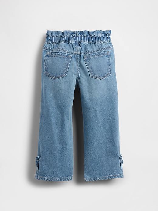 Image number 2 showing, Baby & Toddler Bow Split-Hem Stride Jeans