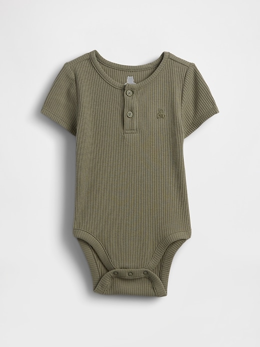 Image number 1 showing, Baby First Favorites TinyRib Henley Bodysuit