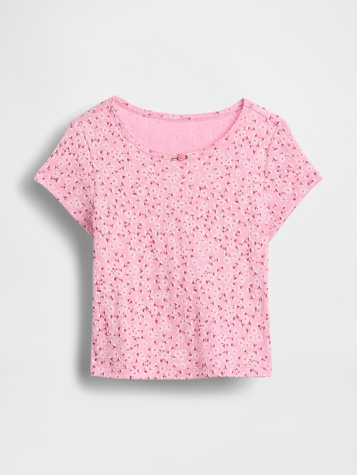 Image number 1 showing, Baby & Toddler Pointelle Rib T-Shirt
