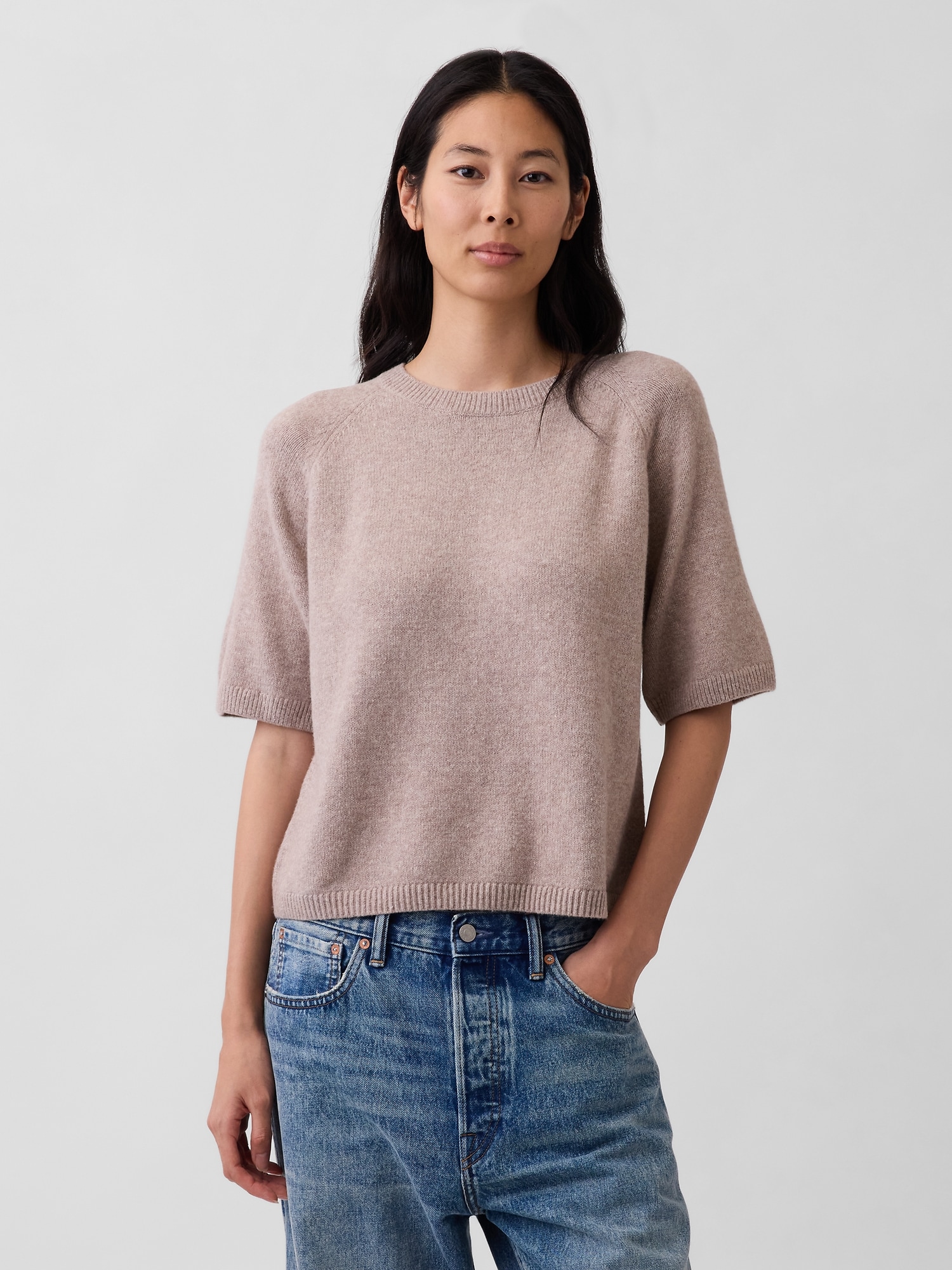 CashSoft Raglan Sweater T-Shirt