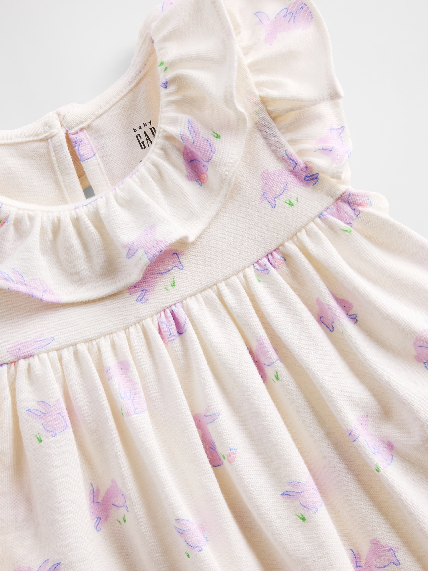 Baby Organic Cotton Ruffle Collar Dress