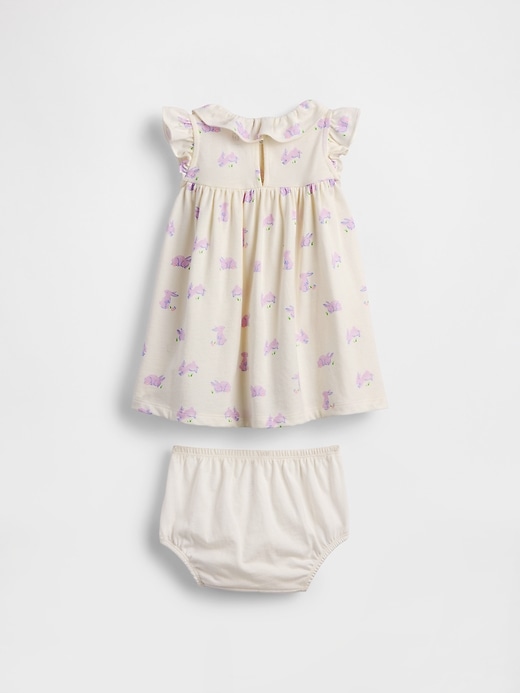 Image number 2 showing, Baby Organic Cotton Ruffle Collar Dress