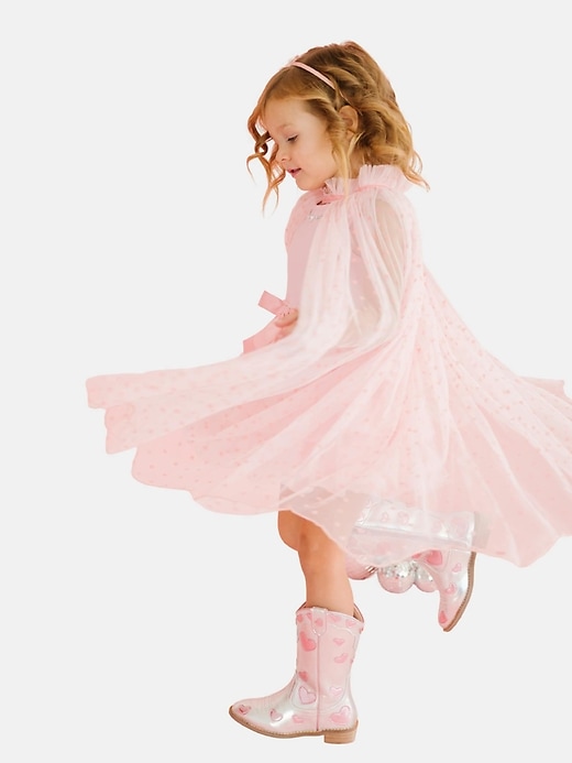 Image number 2 showing, Sweet Wink Flocked Heart Valentines Day Cape