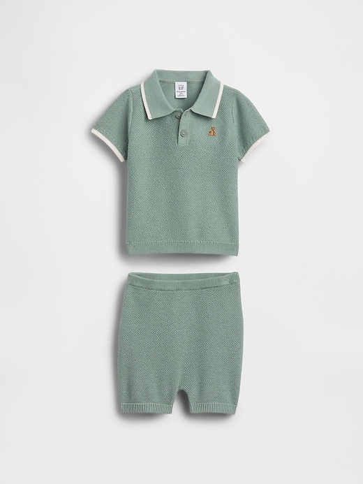 Image number 1 showing, Baby Sweater Polo Outfit Set