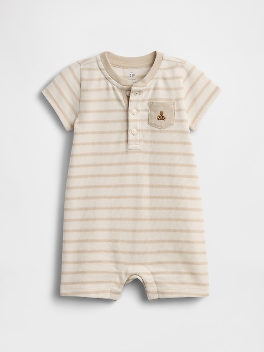 Image number 1 showing, Baby Henley Shorty One-Piece