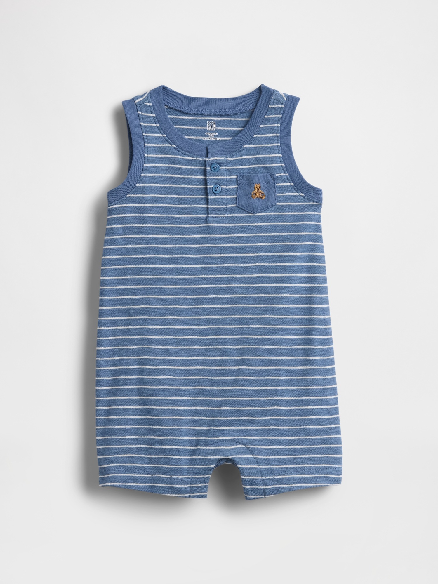 Gap Baby Organic Cotton Henley Shorty One-Piece