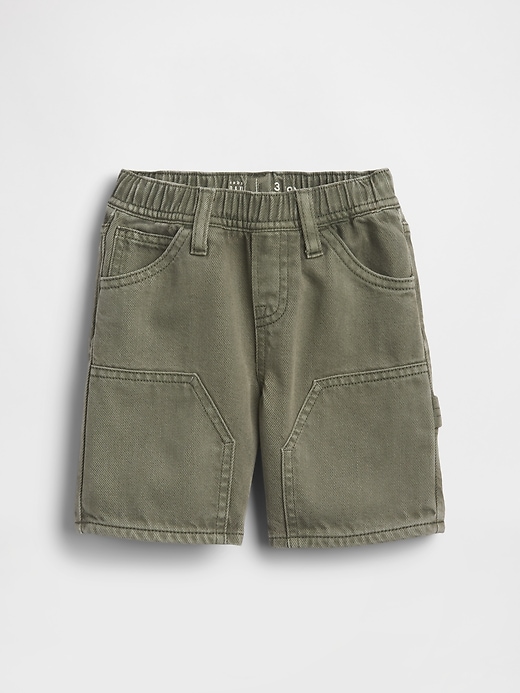 Image number 1 showing, Baby & Toddler UltraSoft Denim Pull-On Carpenter Shorts