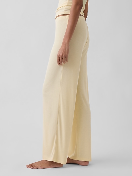 Image number 3 showing, Mini Rib Wide-Leg PJ Pants