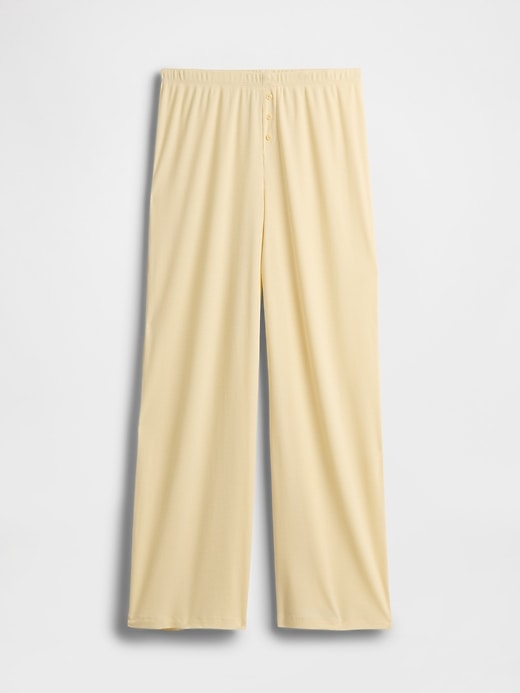 Image number 6 showing, Mini Rib Wide-Leg PJ Pants
