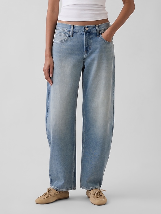 Image number 2 showing, Low Rise Barrel Jeans