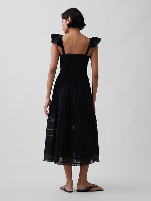Image number 2 showing, Lace Ruffle Voile Maxi Dress
