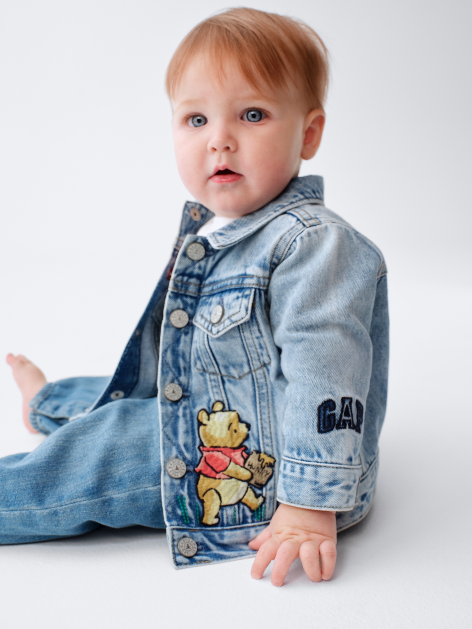 Детские куртки Gap Baby Winnie the Pooh Icon Denim Jacket — фото 4