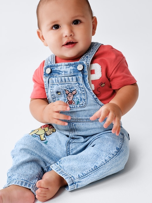 Image number 5 showing, Baby Winnie The Pooh Denim Overalls