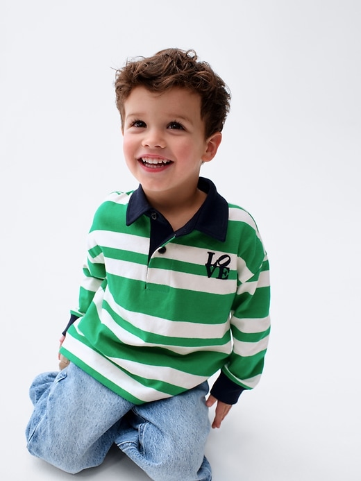 Image number 6 showing, Toddler Robert Indiana LOVE Rugby Shirt