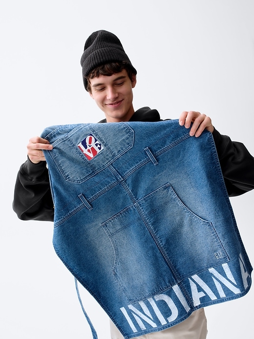 Image number 4 showing, Robert Indiana LOVE Denim Apron