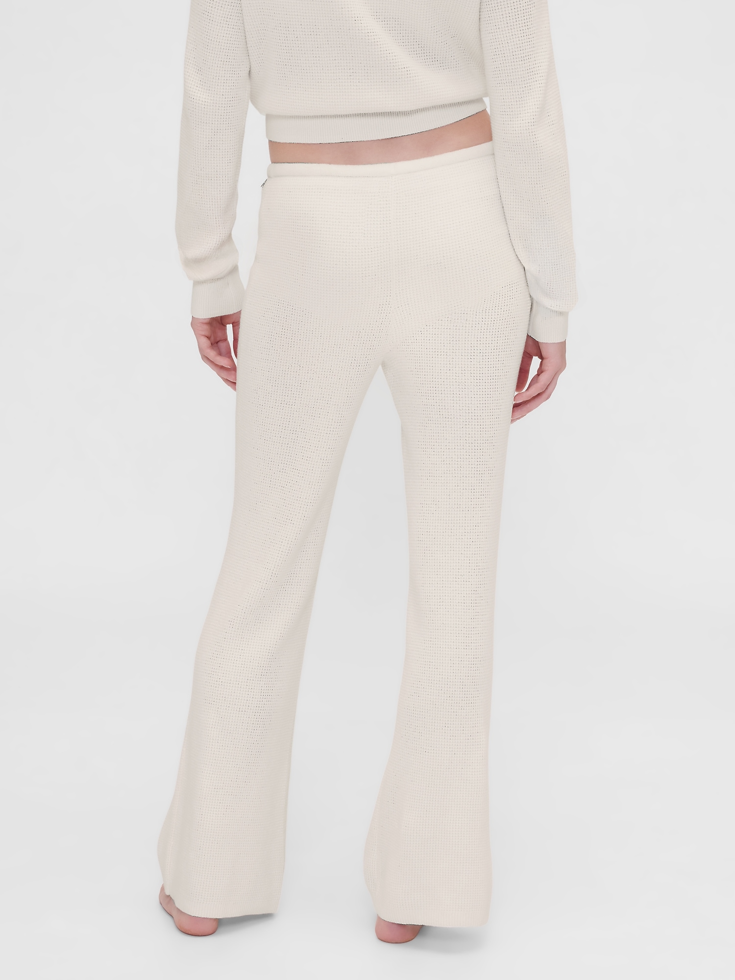 Женские ботинки Gap × Summer Fridays CashSoft Waffle Boot Pants, цвет: Слоновая кость бежевый — фото 4