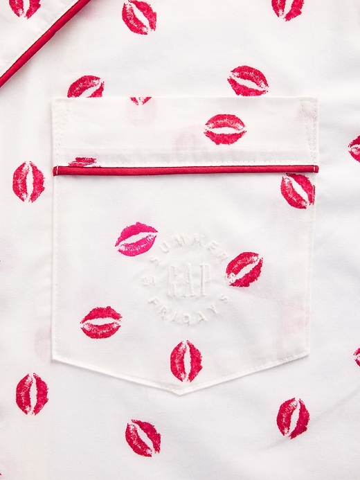Image number 6 showing, Gap × Summer Fridays Relaxed Poplin Kiss PJ Shirt