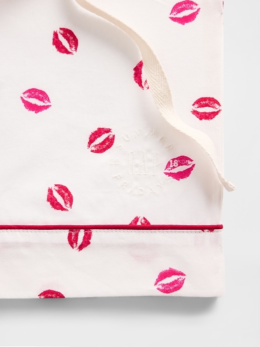 Image number 6 showing, Gap × Summer Fridays Poplin Kiss PJ Boxer Shorts