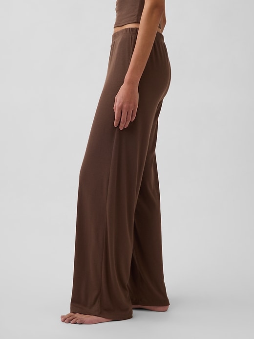 Image number 3 showing, Mini Rib Wide-Leg PJ Pants