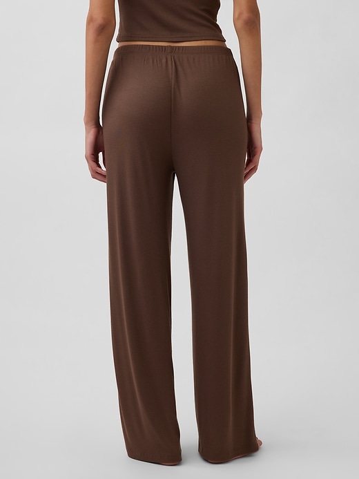 Image number 4 showing, Mini Rib Wide-Leg PJ Pants