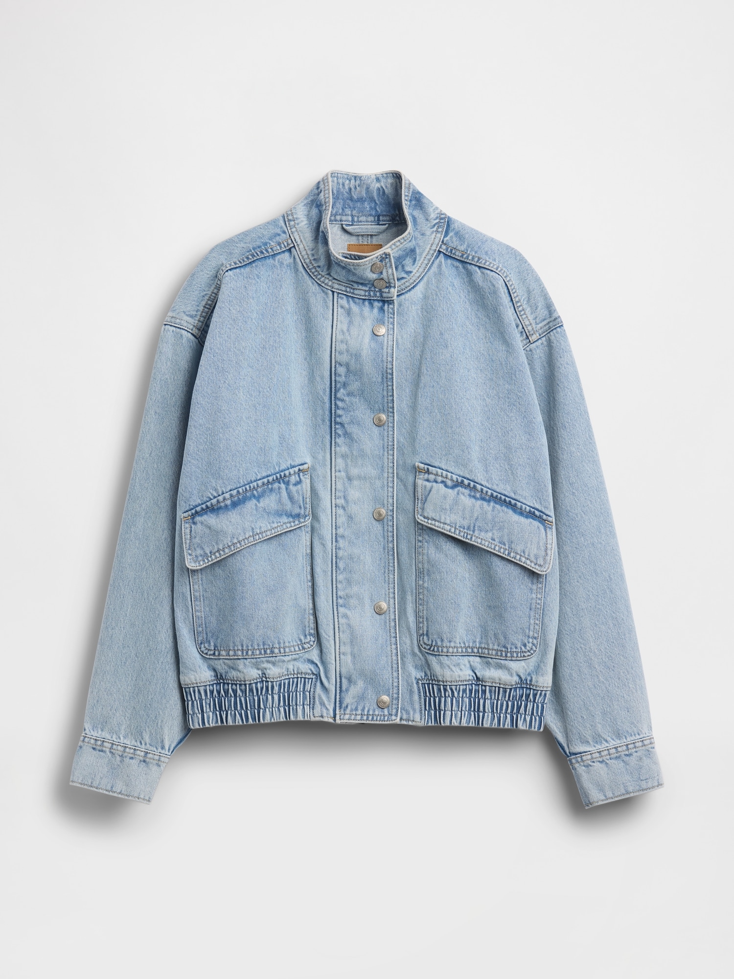Oversized Denim Bomber Jacket