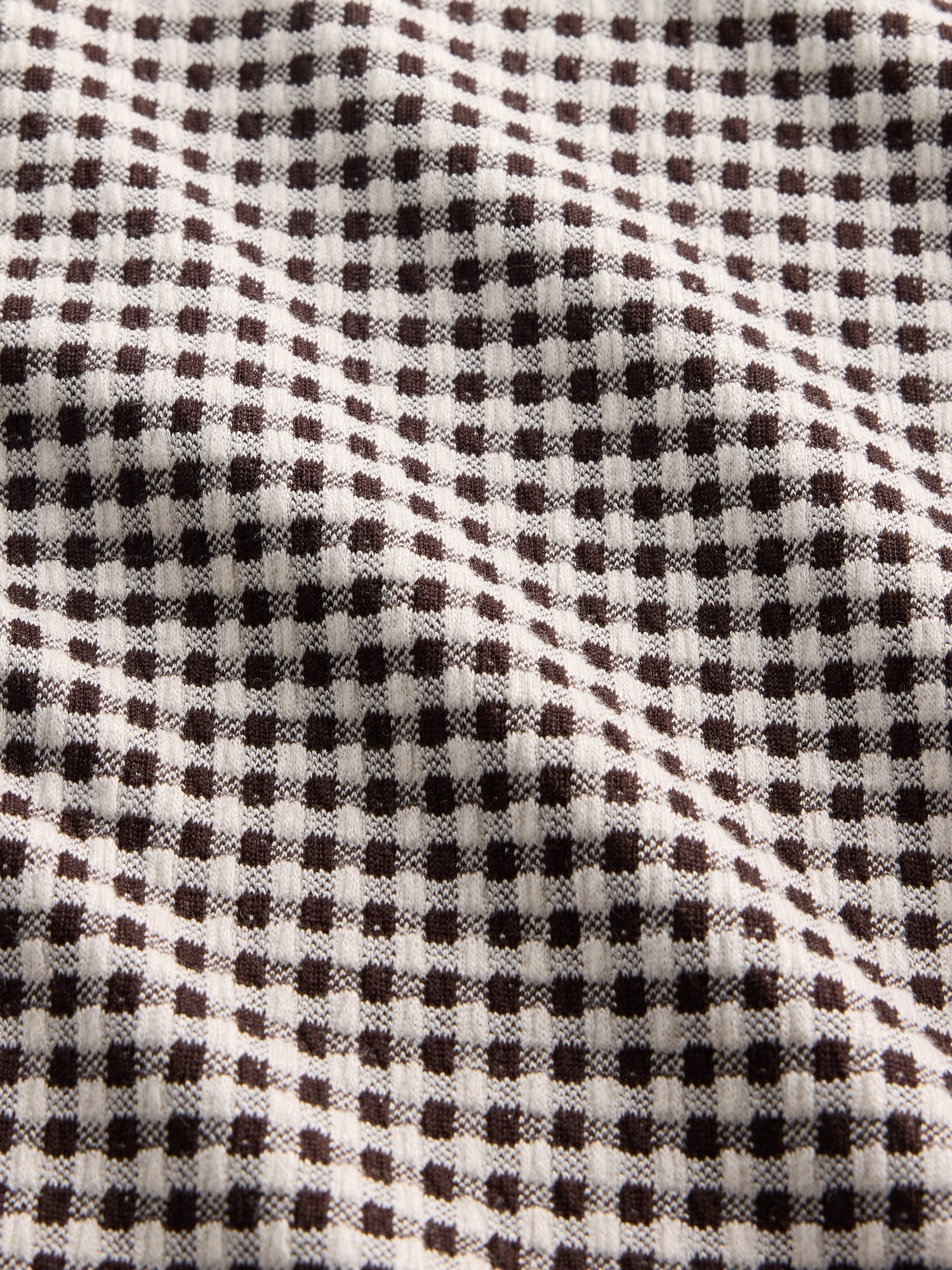 Gingham Pointelle Shell Tank Top