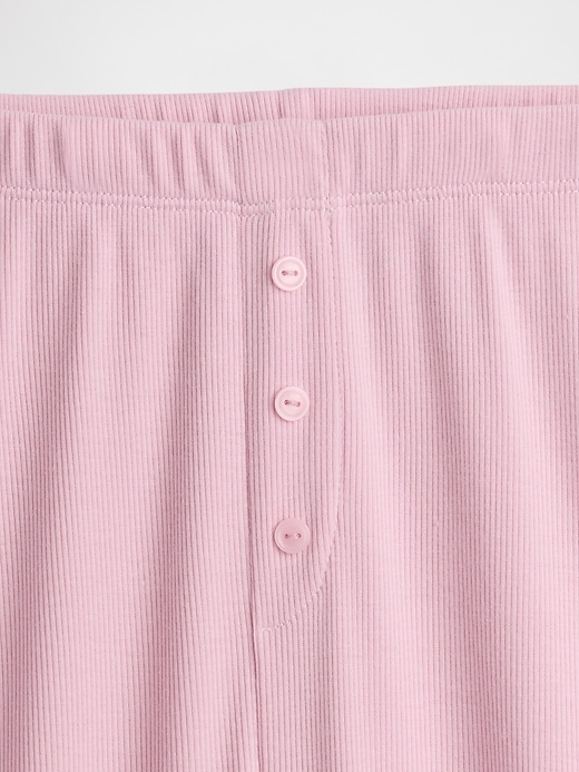 Image number 5 showing, Mini Rib Wide-Leg PJ Pants
