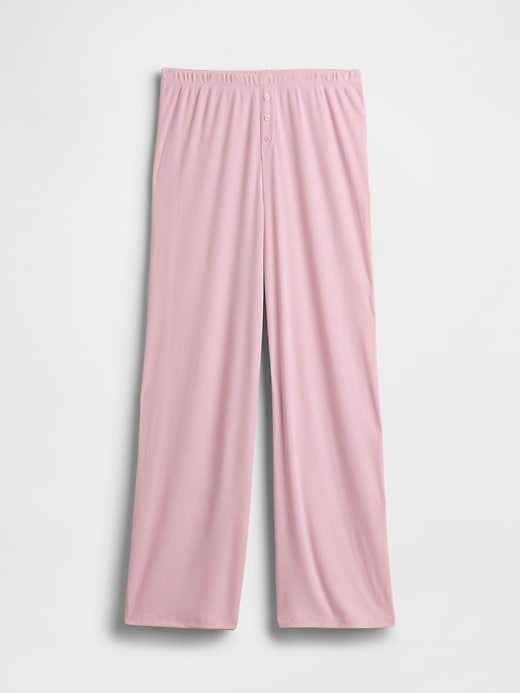 Image number 6 showing, Mini Rib Wide-Leg PJ Pants