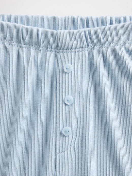 Image number 5 showing, Mini Rib Wide-Leg PJ Pants