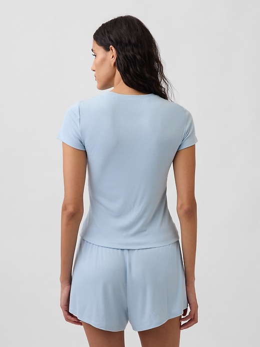 Image number 3 showing, Mini Rib PJ T-Shirt