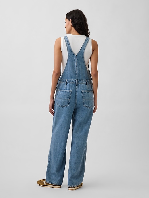Image number 2 showing, UltraSoft Denim Relaxed Overalls