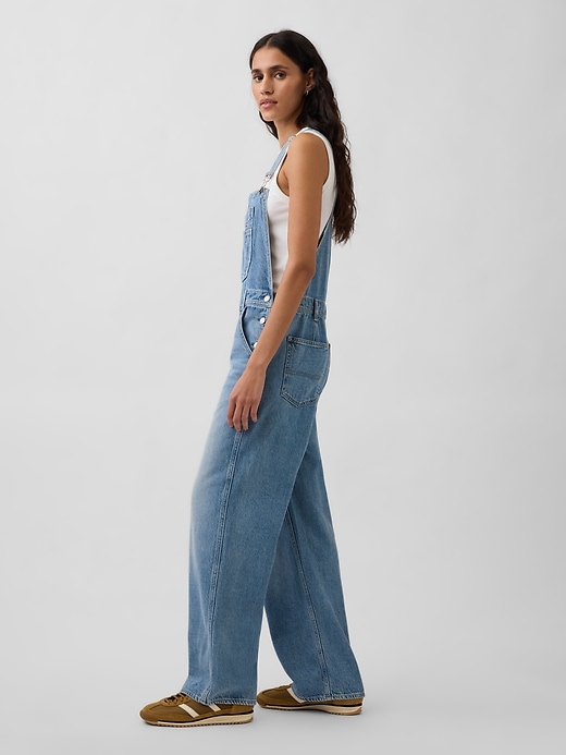 Image number 3 showing, UltraSoft Denim Relaxed Overalls