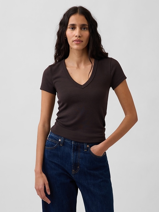 Image number 1 showing, Modern V-Neck T-Shirt