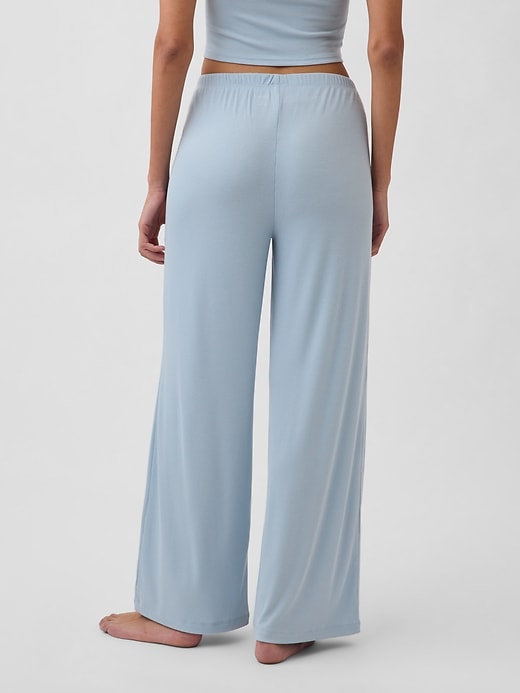 Image number 4 showing, Mini Rib Wide-Leg PJ Pants