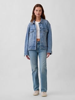 Mid Rise Relaxed Straight Jeans