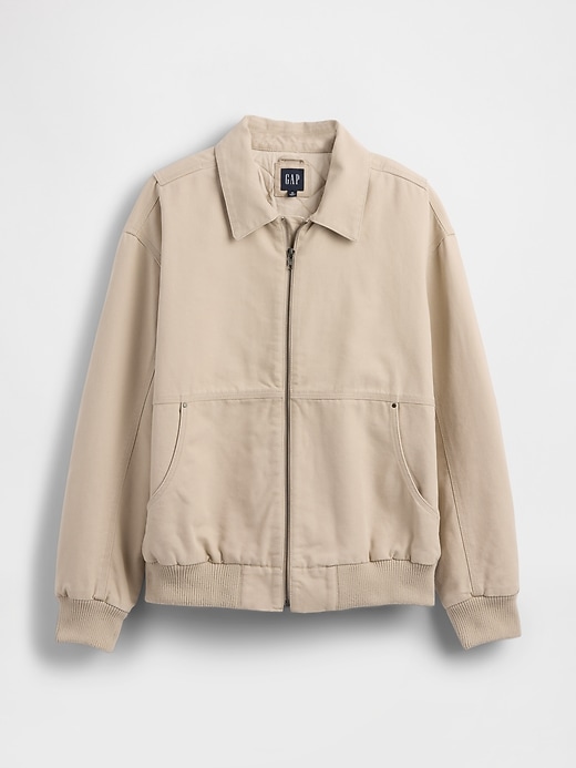 Image number 5 showing, Canvas Bomber Jacket