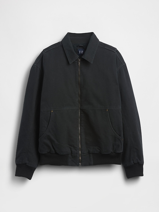 Image number 5 showing, Canvas Bomber Jacket