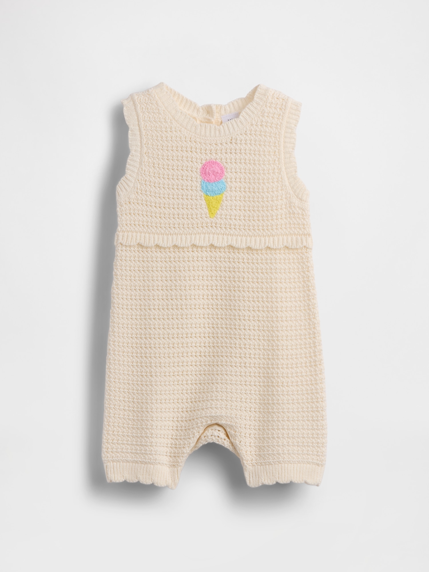 Baby Ice Cream Crochet Shorty One-Piece