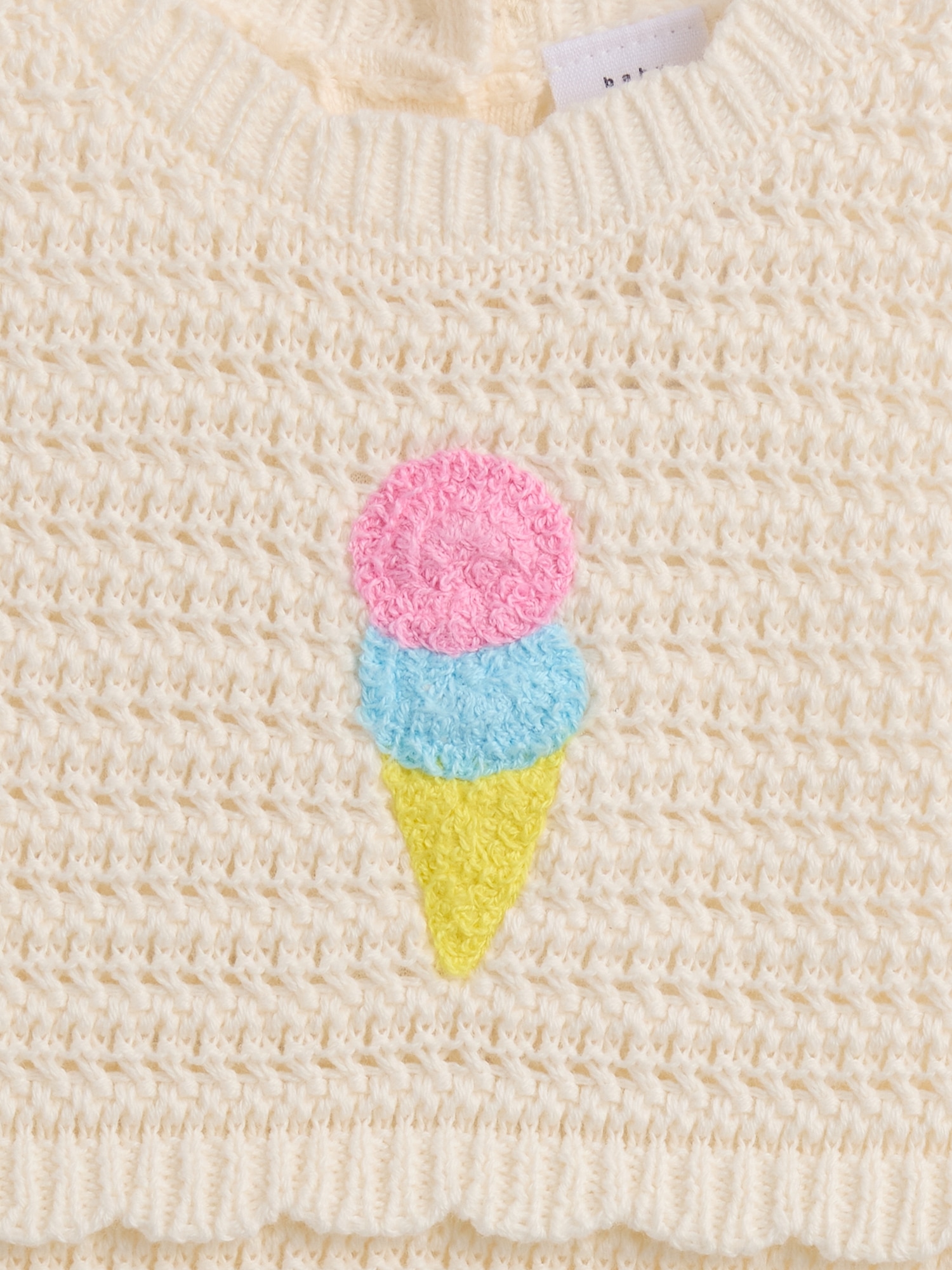 Baby Ice Cream Crochet Shorty One-Piece